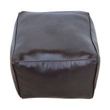 Brown Panel Goat Leather Ottoman